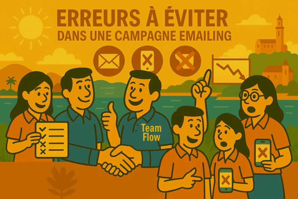 L'équipe de l'agence Team Flow vous dévoile les erreurs à éviter dans une campagne emailing.