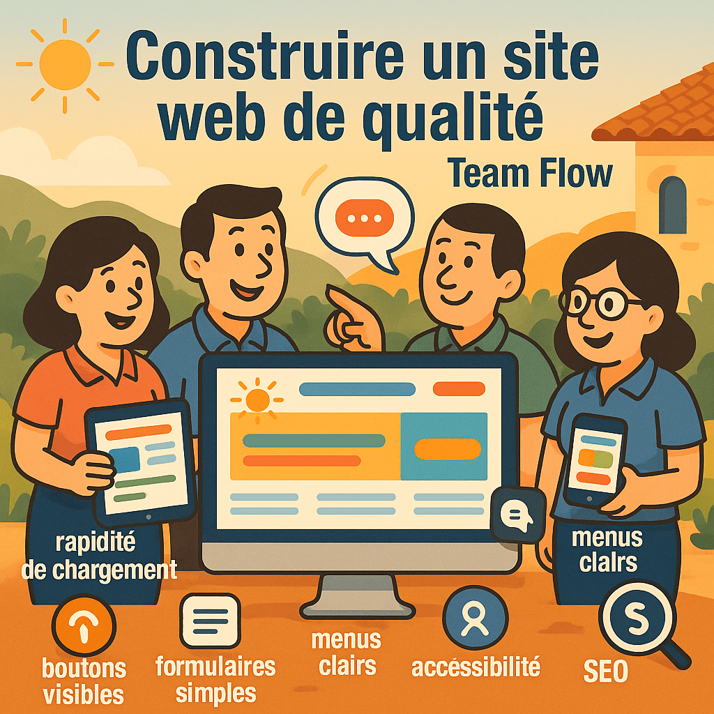 L'équipe de l'agence de communication et de marketing digital Team Flow vous donne ses conseils pour construire un site web de qualité.