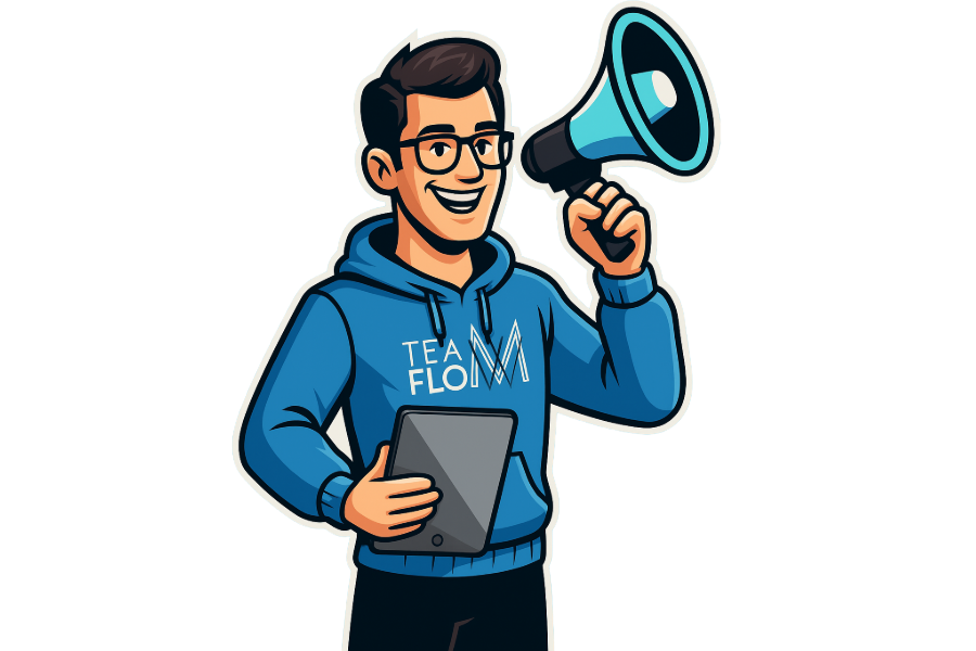 Représentation d'un salarié de l'agence de communication et de marketing digital Team Flow
